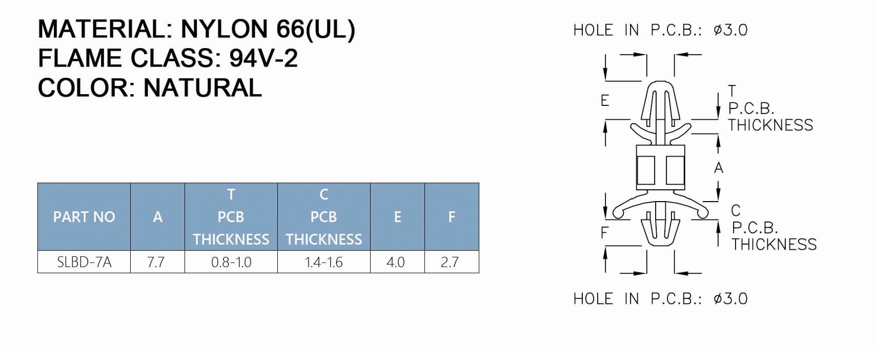 PCB Standoff SLBD-7A